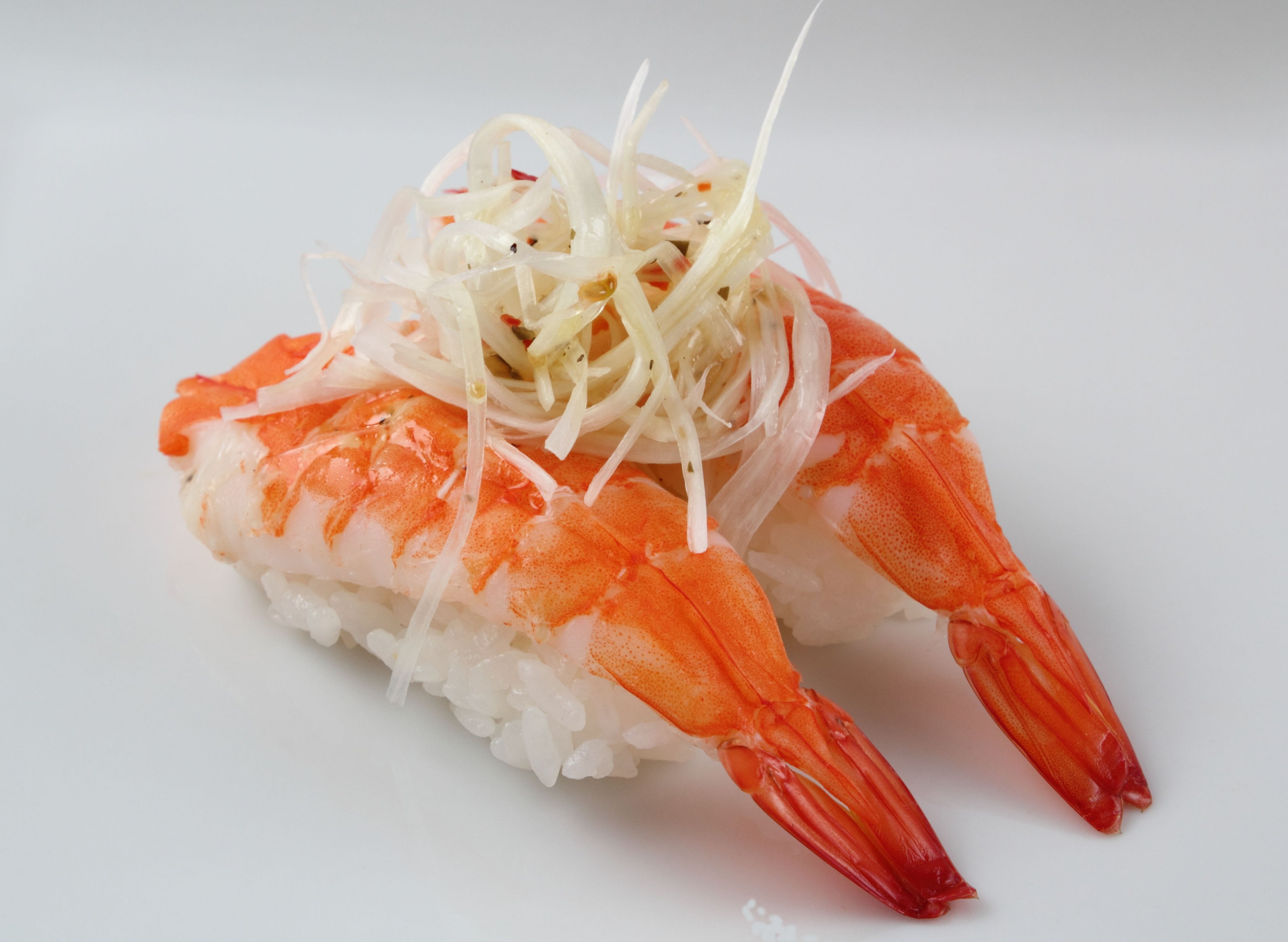 レモン風味のエビ握り