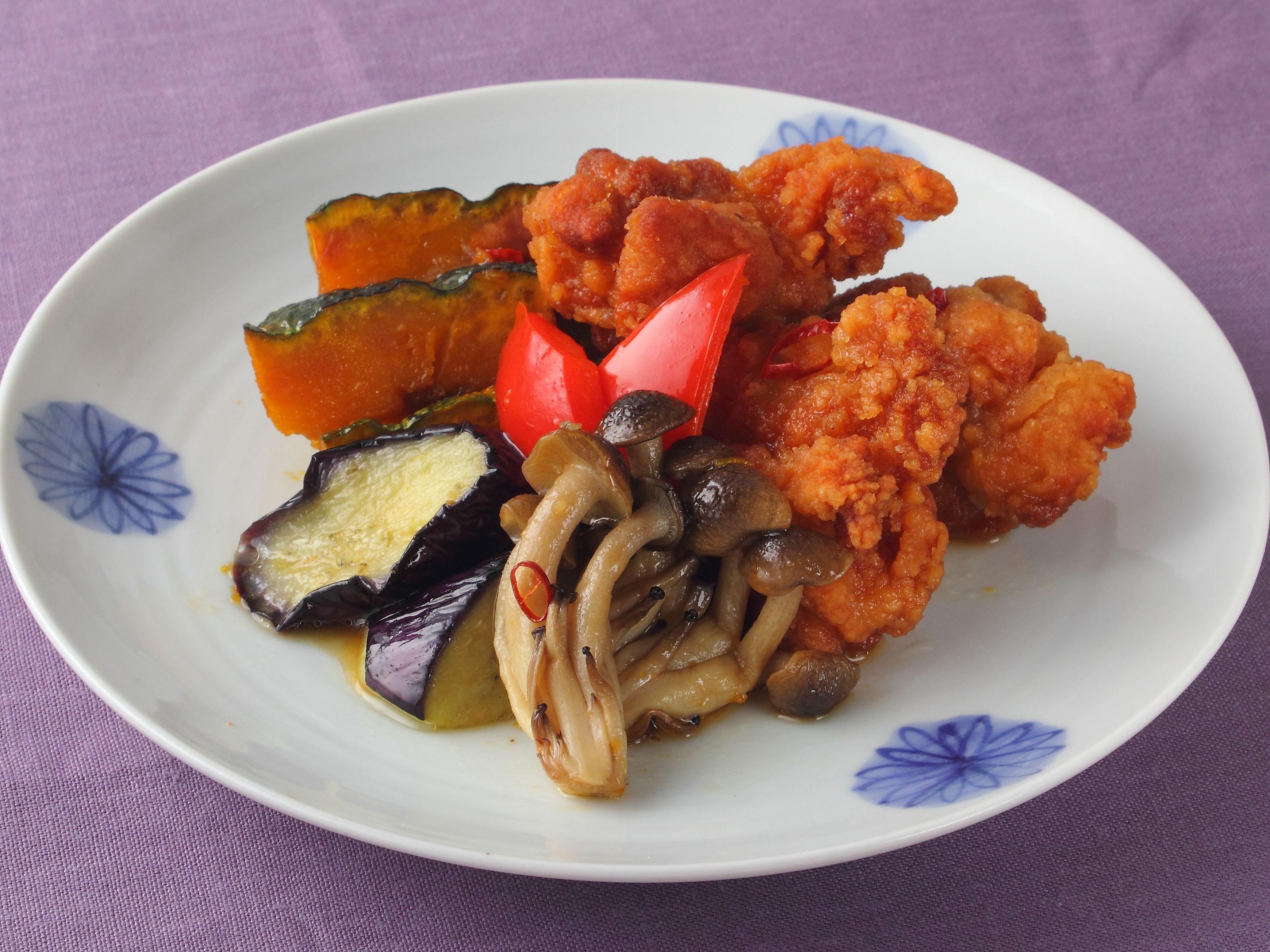から揚げと秋野菜の南蛮漬け