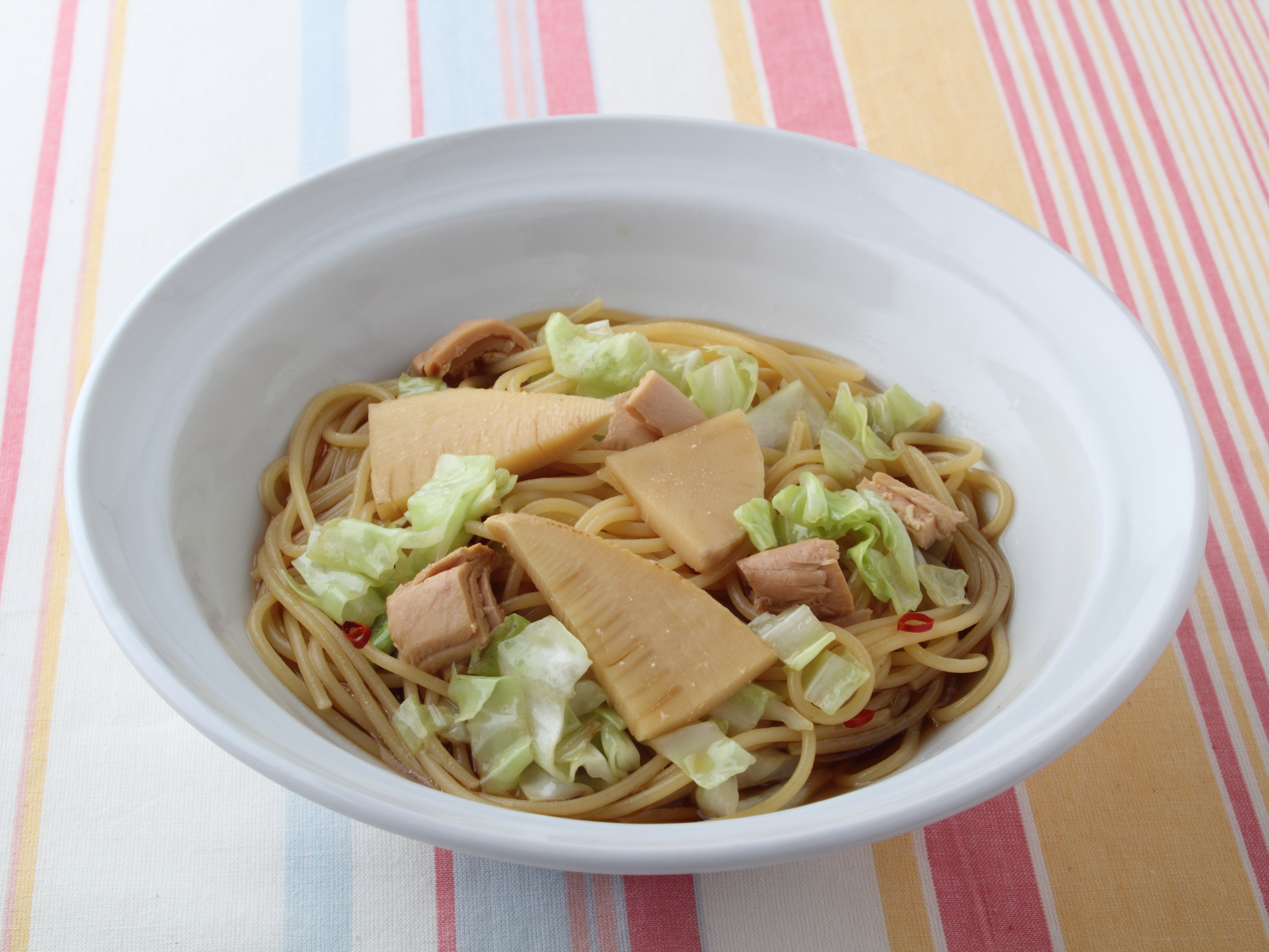 たけのことツナのパスタ