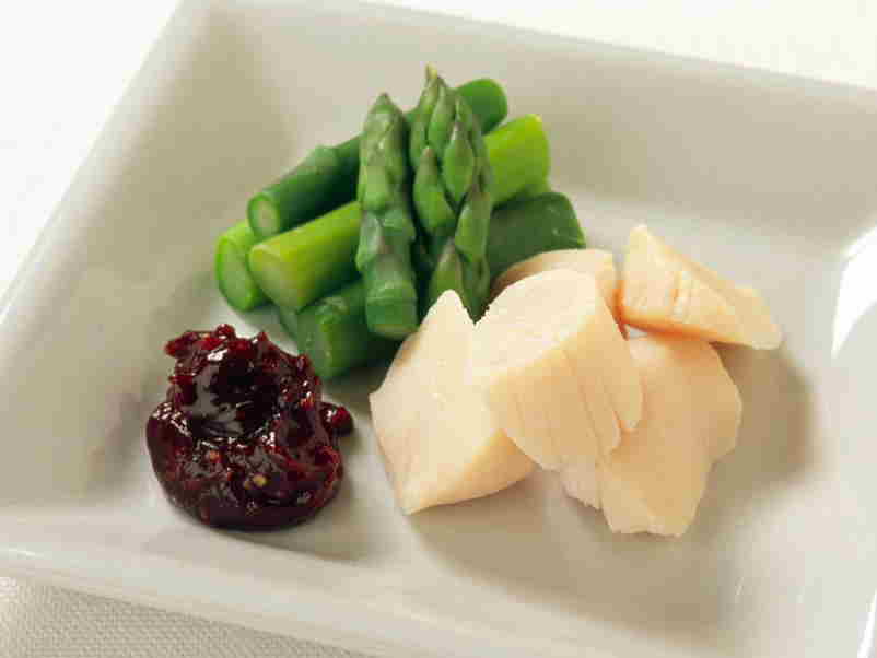 帆立の中華黄身酢がけ
