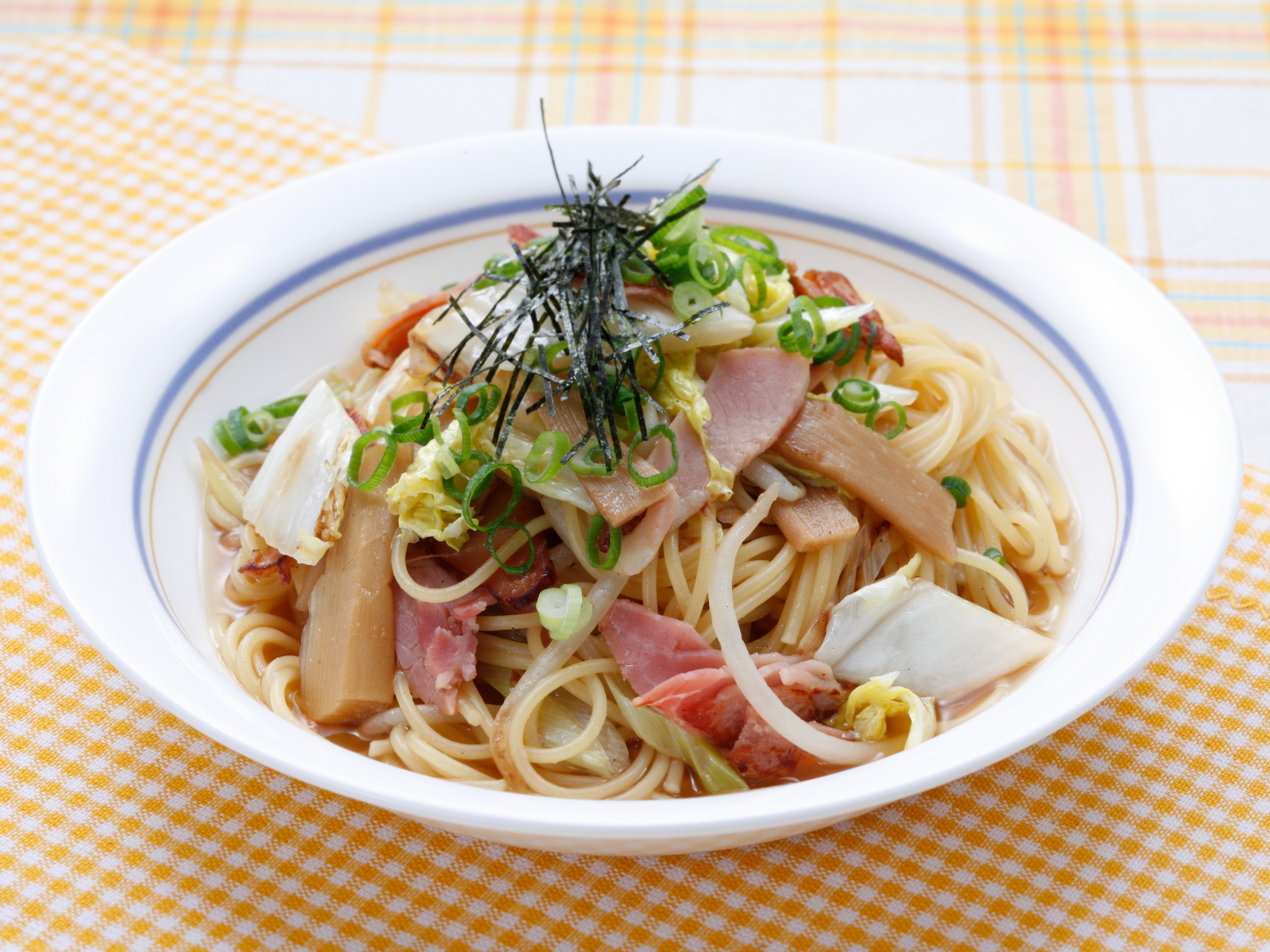 焼き豚と白菜のスープスパゲティ