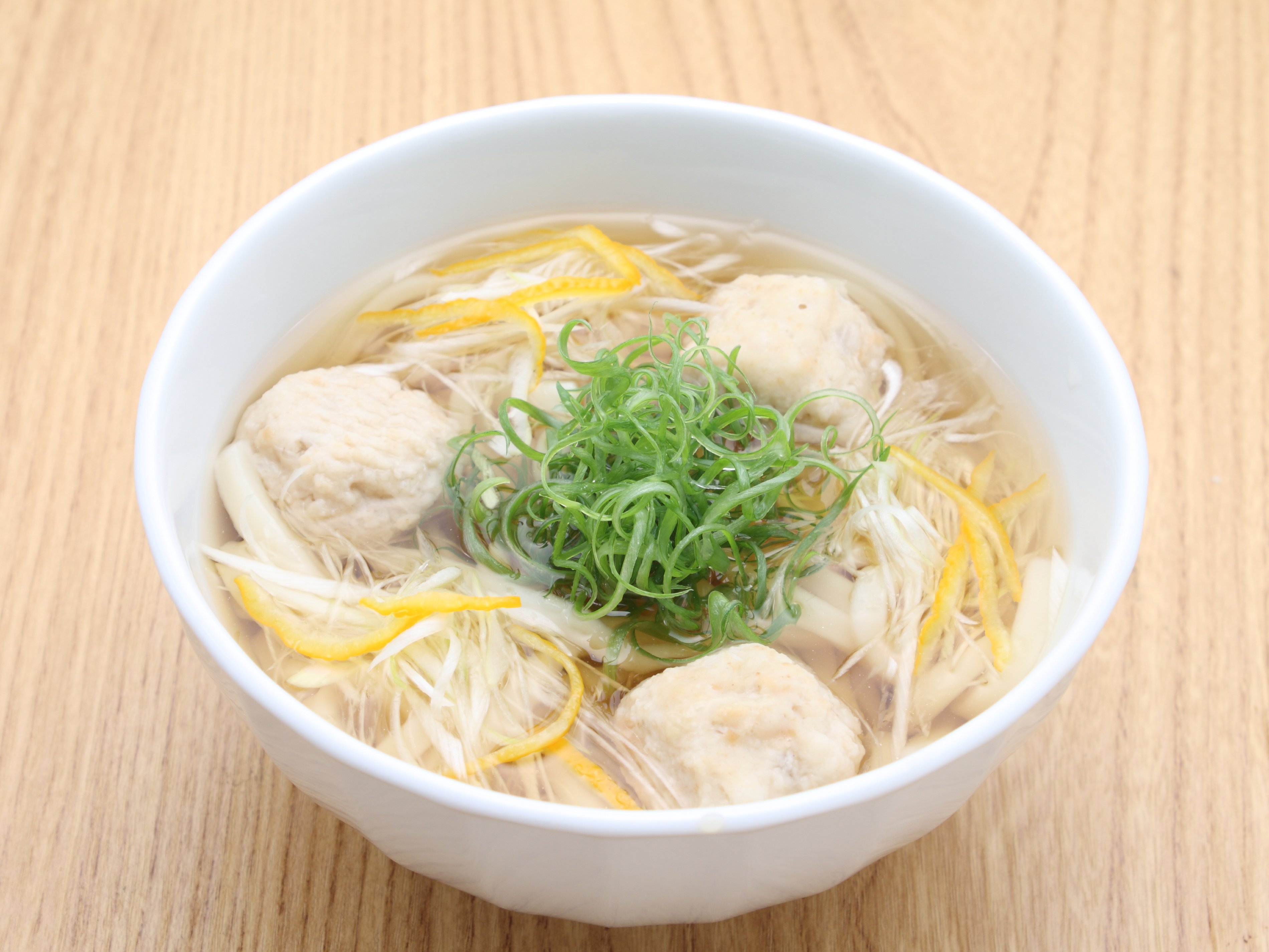 つくねと葱の餡かけうどん