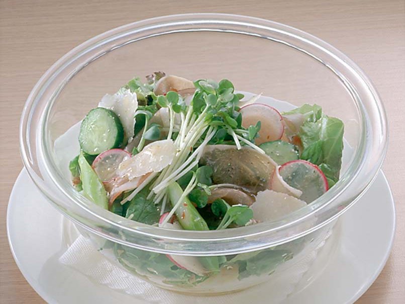 生ハムと有機野菜のサラダスパゲティのレシピ 作り方 レシピ ミツカン業務用商品 メニューサイト
