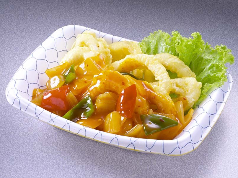 いかのチリソースかけ