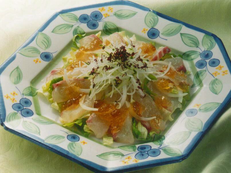 白身魚のカルパッチョサラダ