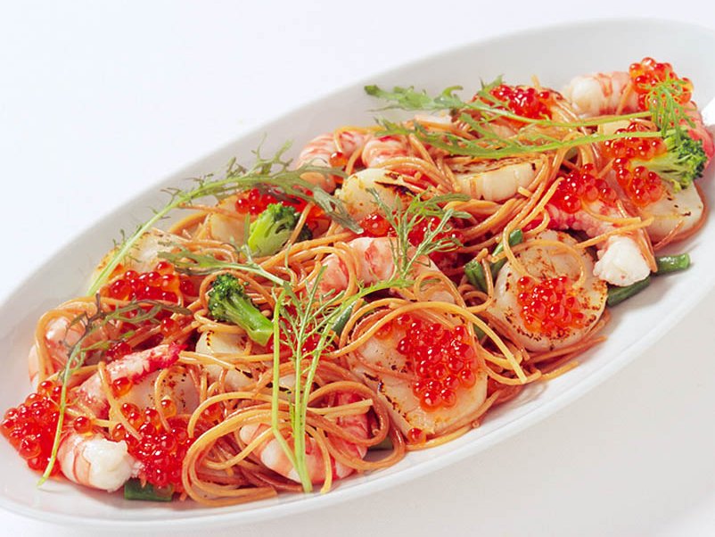 ほたて貝と小えびのパスタ添えのレシピ 作り方 レシピ ミツカン業務用商品 メニューサイト