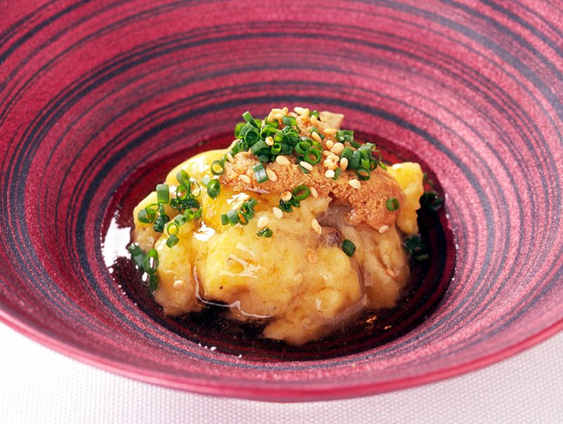 さつまいもと海鮮のサラダ　加減酢ジュレ