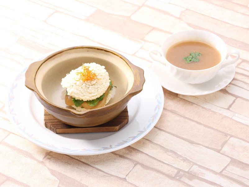 ほたてとしゃきしゃき野菜のおこげ