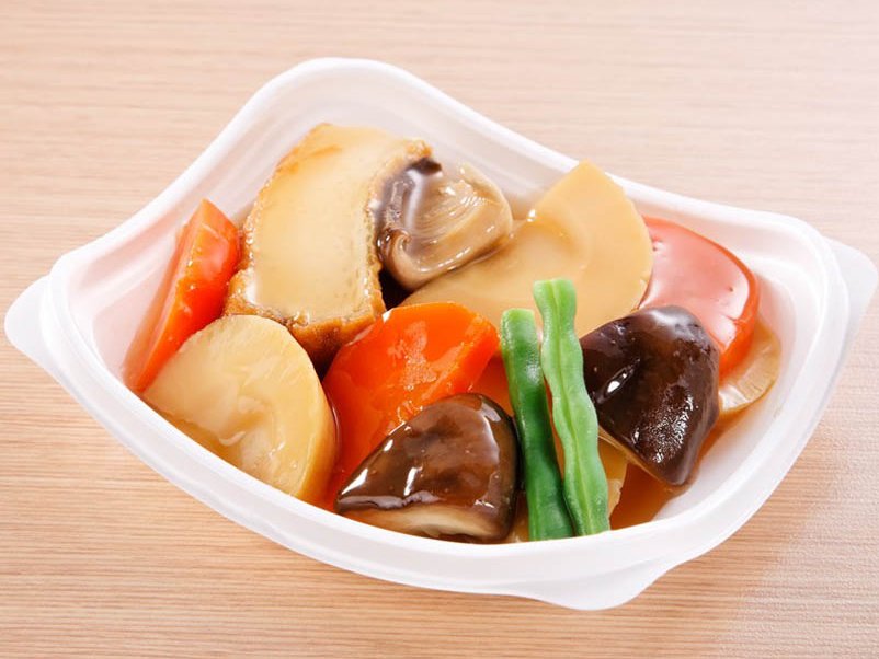 厚揚げとたけのこの炊き合わせ
