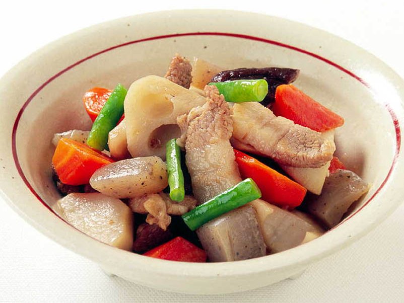 豚肉と根菜のぽん酢煮