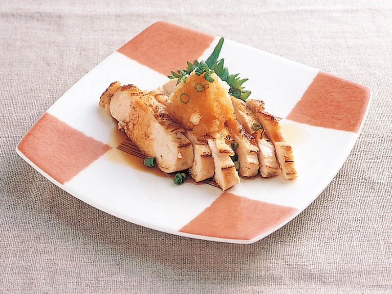 鶏胸肉柚子こしょう焼きのおろしぽん酢