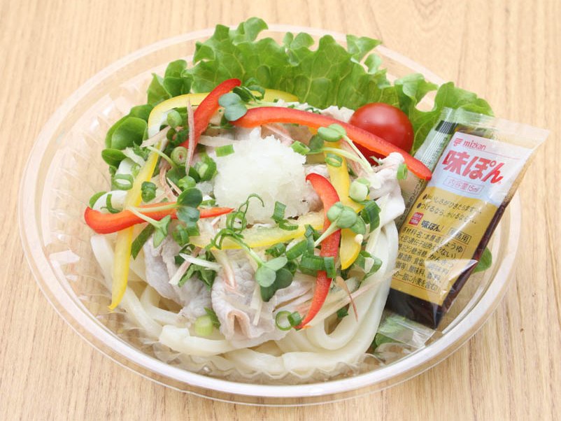 冷やしうどん＆豚しゃぶと香味野菜のおろしぽん酢