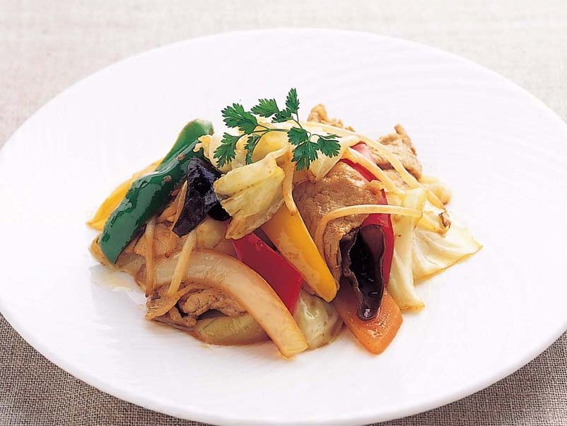 野菜のカレーぽん酢炒め