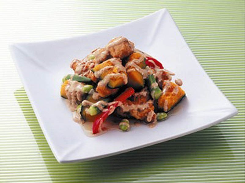 鶏肉とかぼちゃのごま南蛮