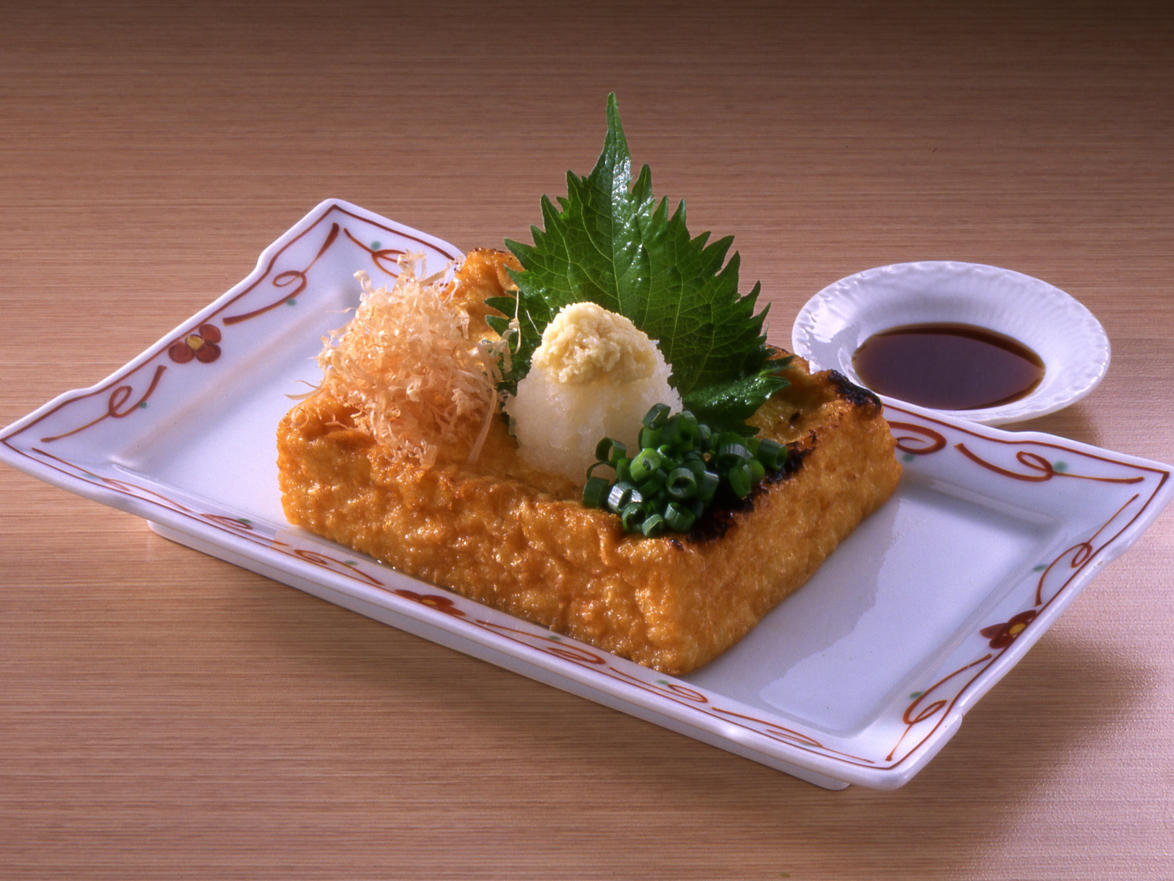 厚揚げの「味ぽん」がけ