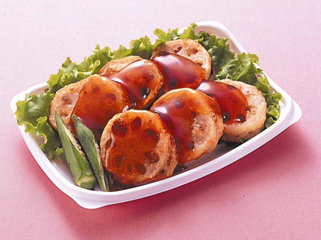 れんこんの挟み揚げ 冷凍 のレシピ レシピ ミツカン業務用商品 メニューサイト