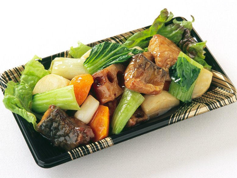 鯖と根菜の和風あんかけ