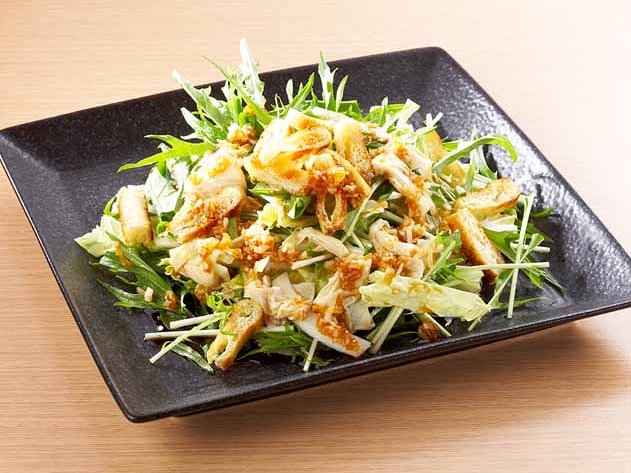 生湯葉と水菜のさっぱり和風サラダ