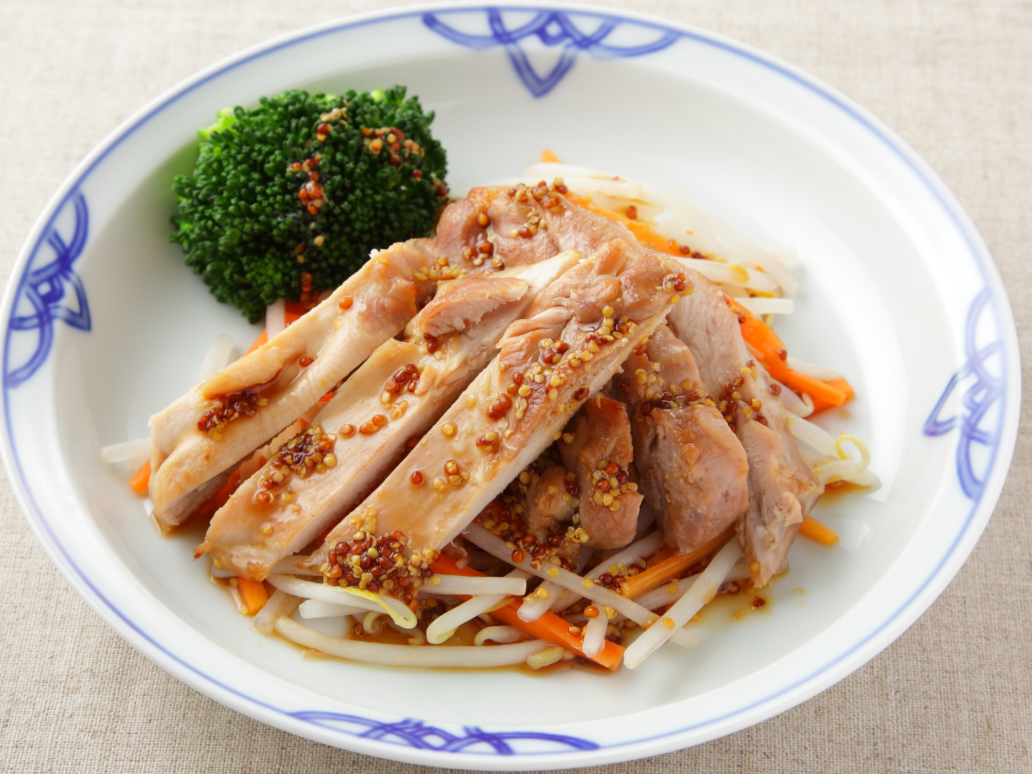 鶏もも肉のぽん酢マスタードソース