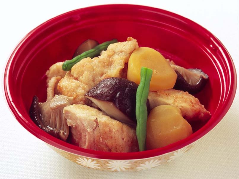 鶏と栗の揚げ煮