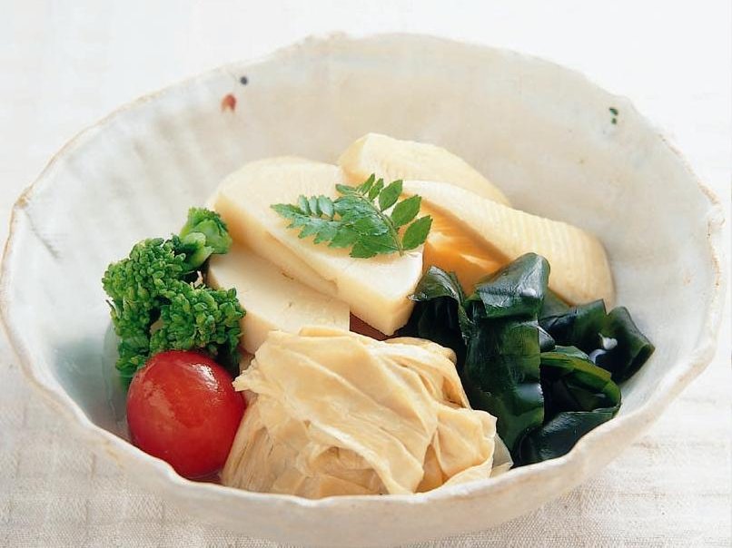 湯葉と竹の子の煮物