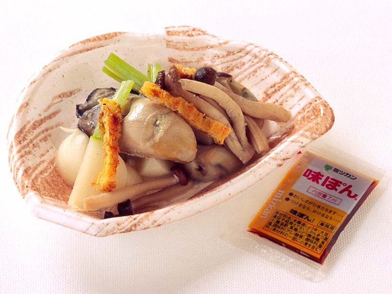 牡蠣とかぶの「味ぽん」あえ