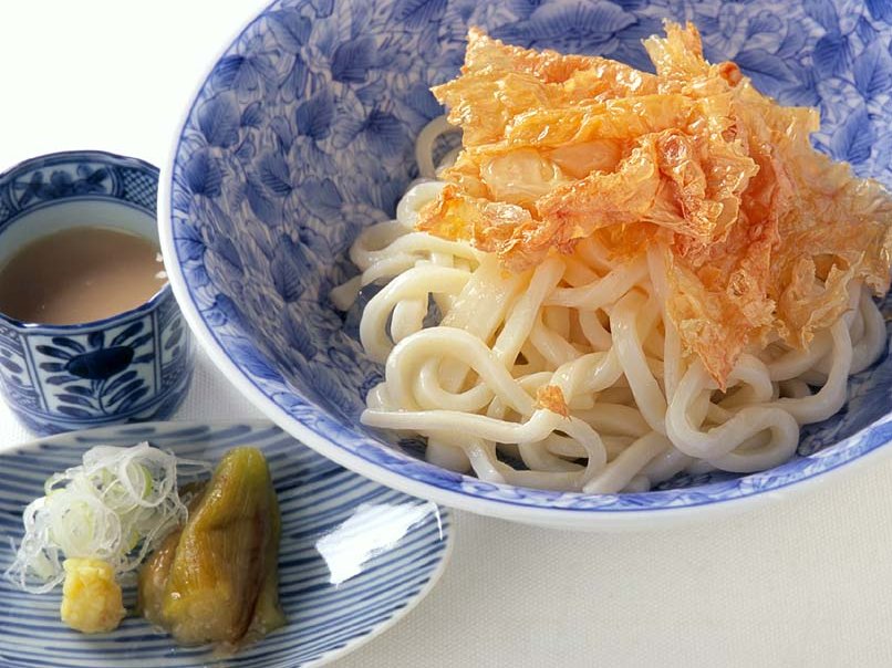 揚げゆばの冷やしうどん