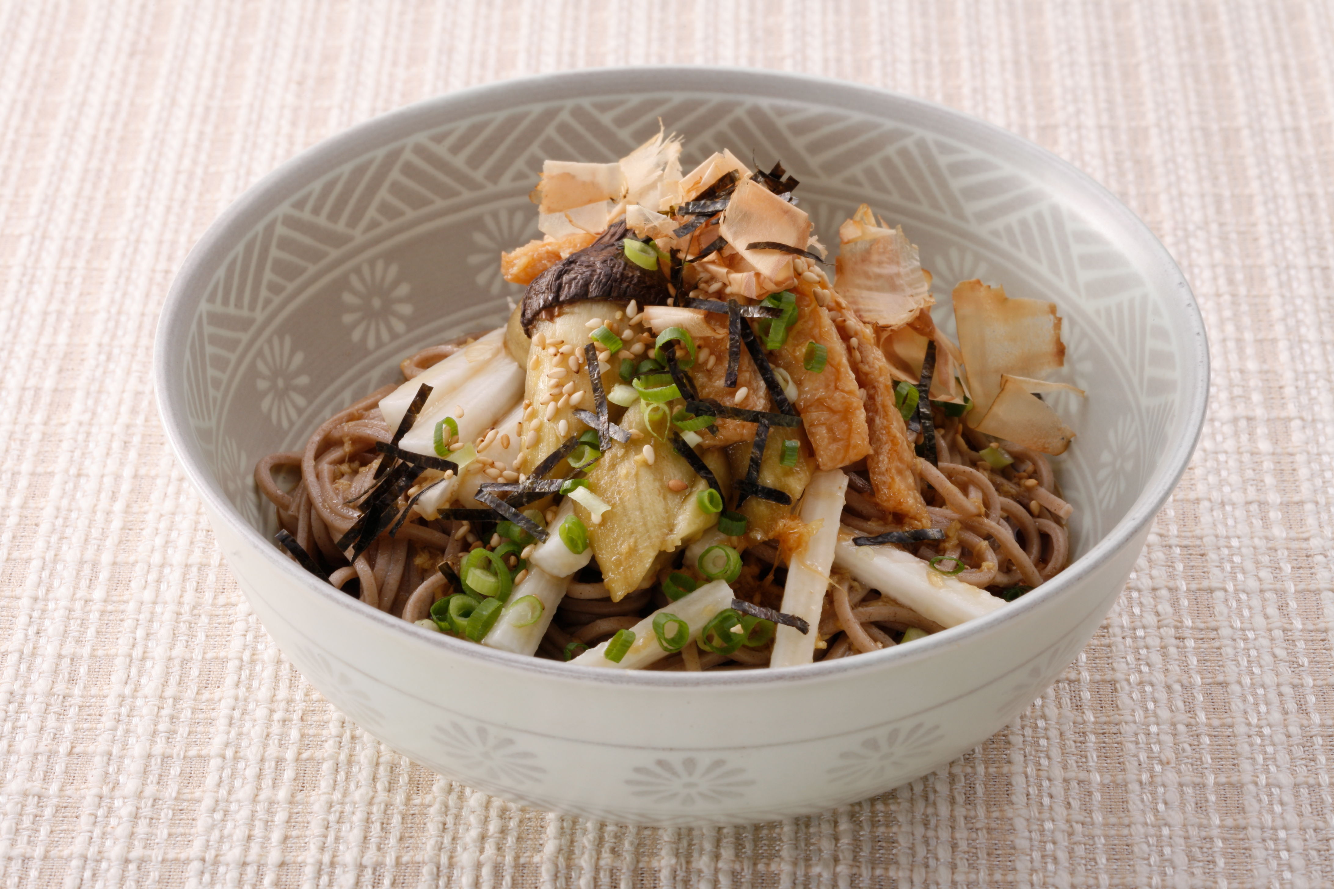 茄子とお揚げのシャキシャキ長芋そば