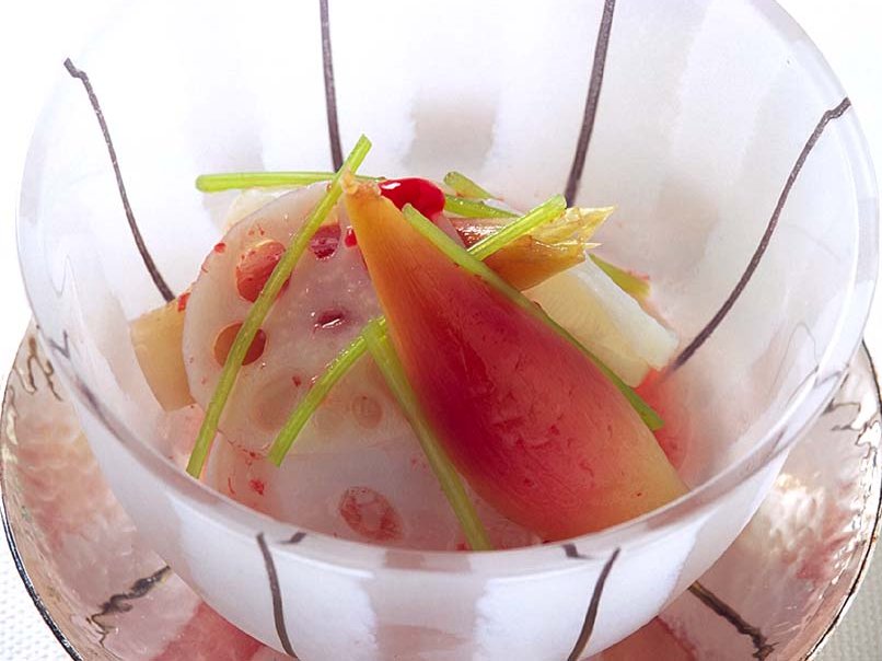 夏野菜と水蛸の梅あん