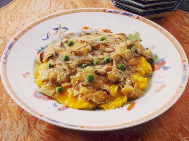 炒り卵の甘酢あんかけ