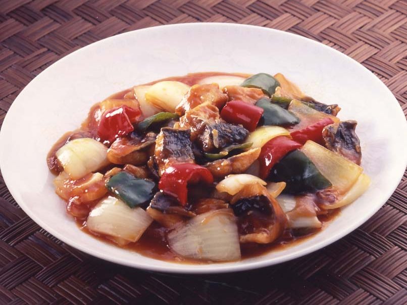 あじと野菜の甘酢炒め
