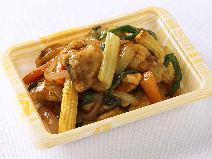 鯵と夏野菜の南蛮黒酢あんかけ