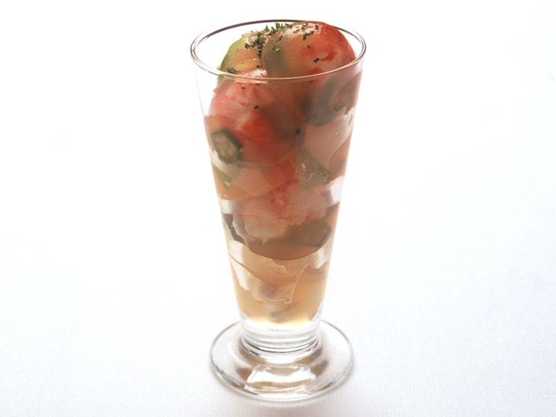 海老と果菜のガラス玉