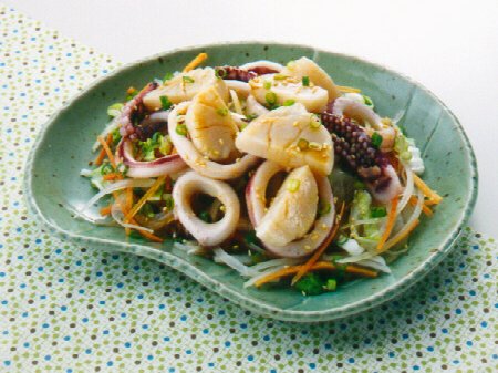 いかとほたてと野菜でのっけもり
