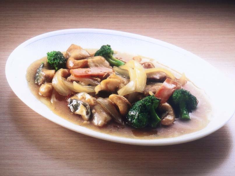 あじとブロッコリーの炒めもの