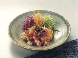 鶏肉とトマトのおろしあえ