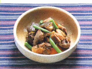 鶏もつの炊き合わせ
