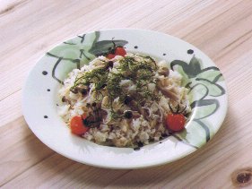 貝柱としめじのちらし