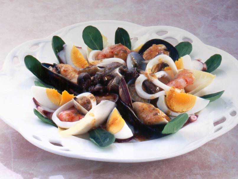 海の幸のサラダ