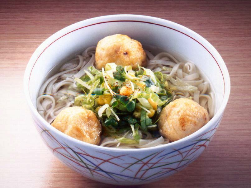 いか団子＆野菜の稲庭うどん（温製）