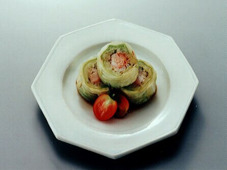 もやしとかにかまのキャベツ巻き
