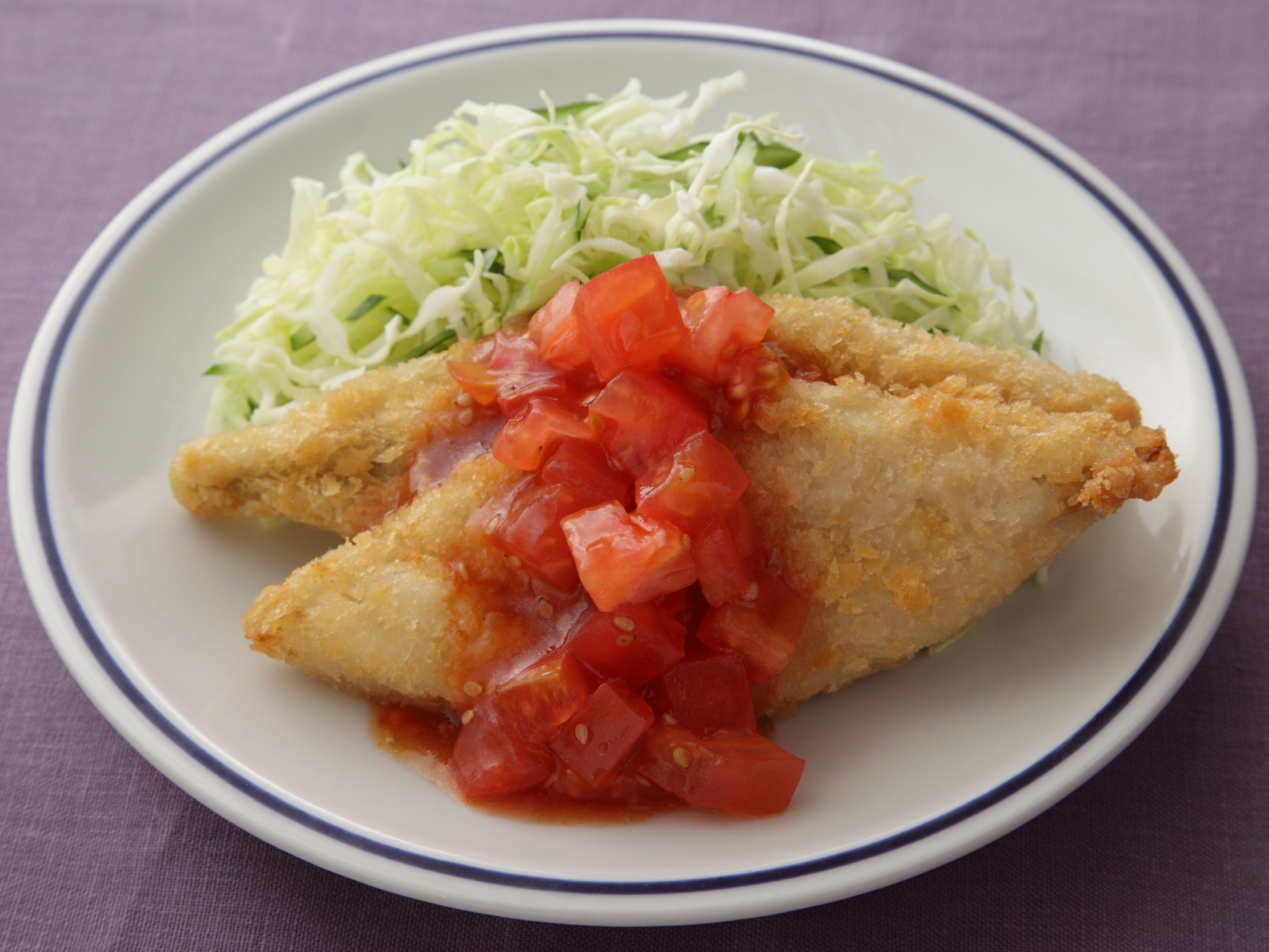 白身魚フライ トマトソースのレシピ 作り方 レシピ ミツカン業務用商品 メニューサイト
