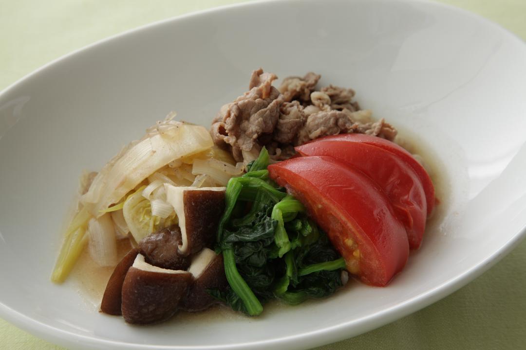 トマトでさっぱり！塩すき焼き