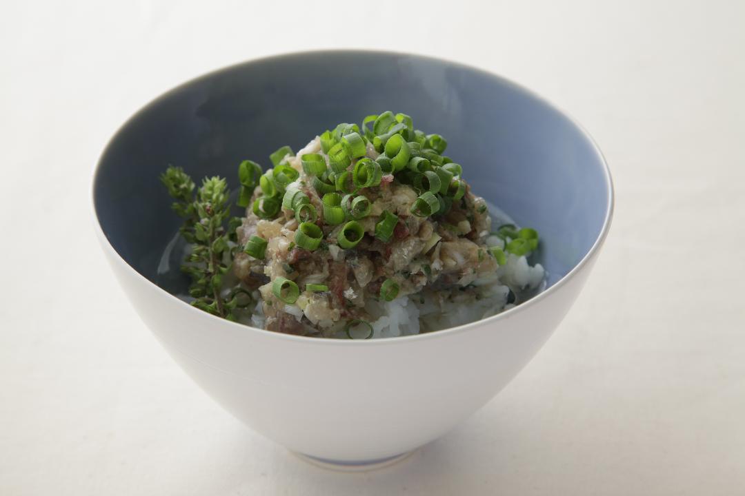 鯵のなめろう寿司茶漬け