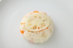 根菜とえびのレモン風味むすびすし