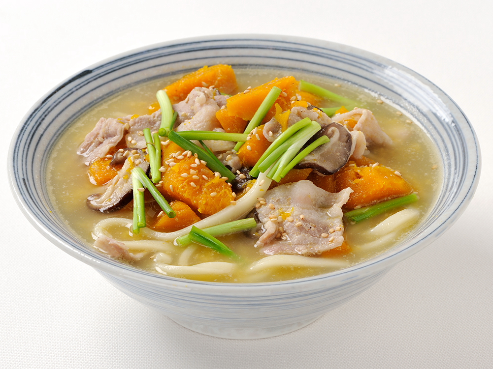 つぶしかぼちゃのごま豆乳うどん