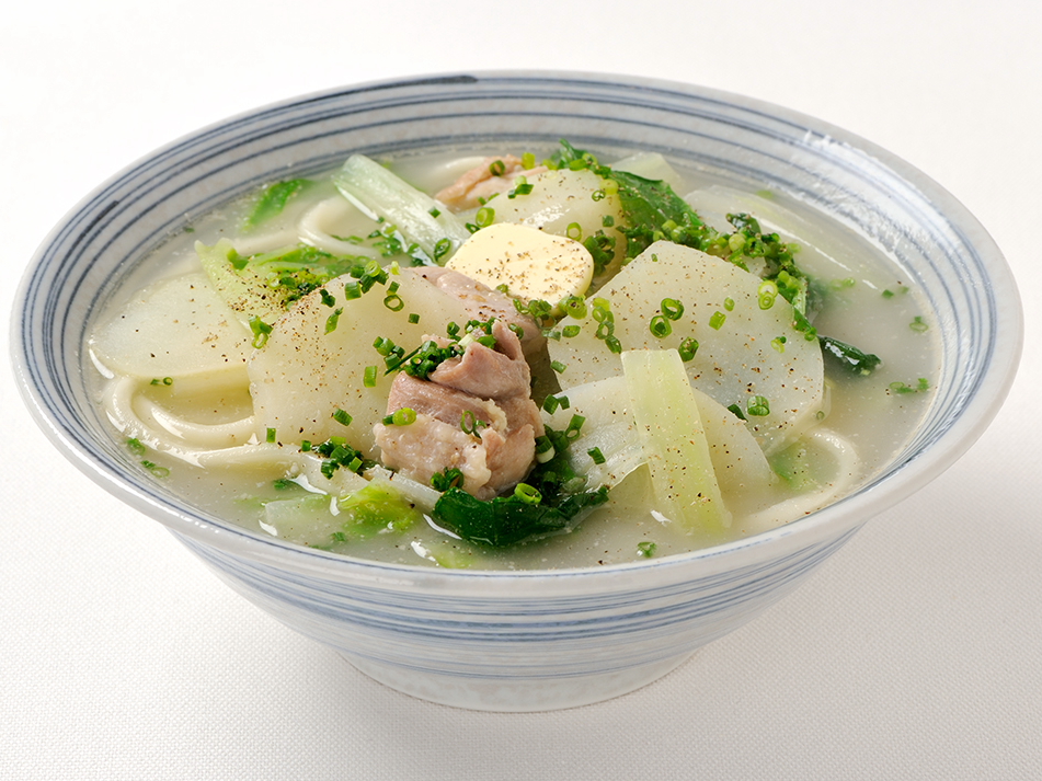 じゃがバターのごま豆乳うどん