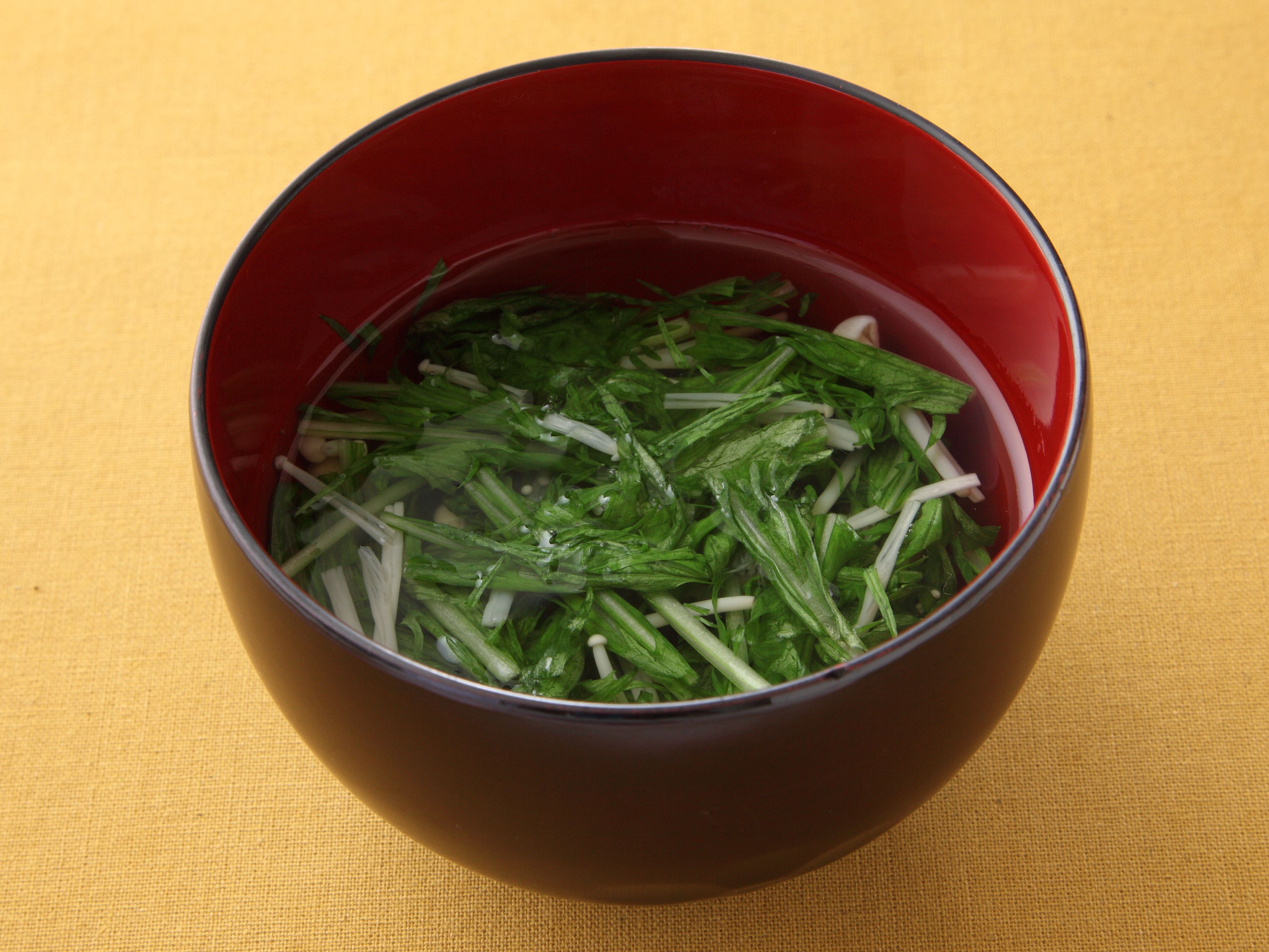 水菜とえのきのスープ