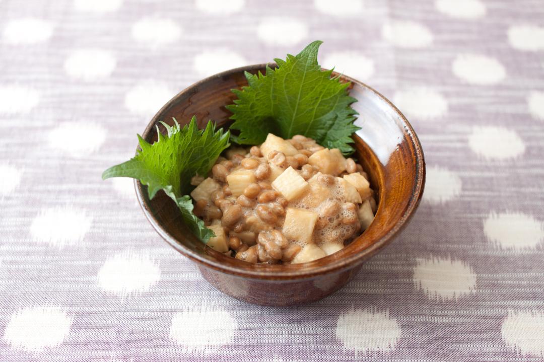 長芋の「味ぽん」漬けと納豆の和えもの