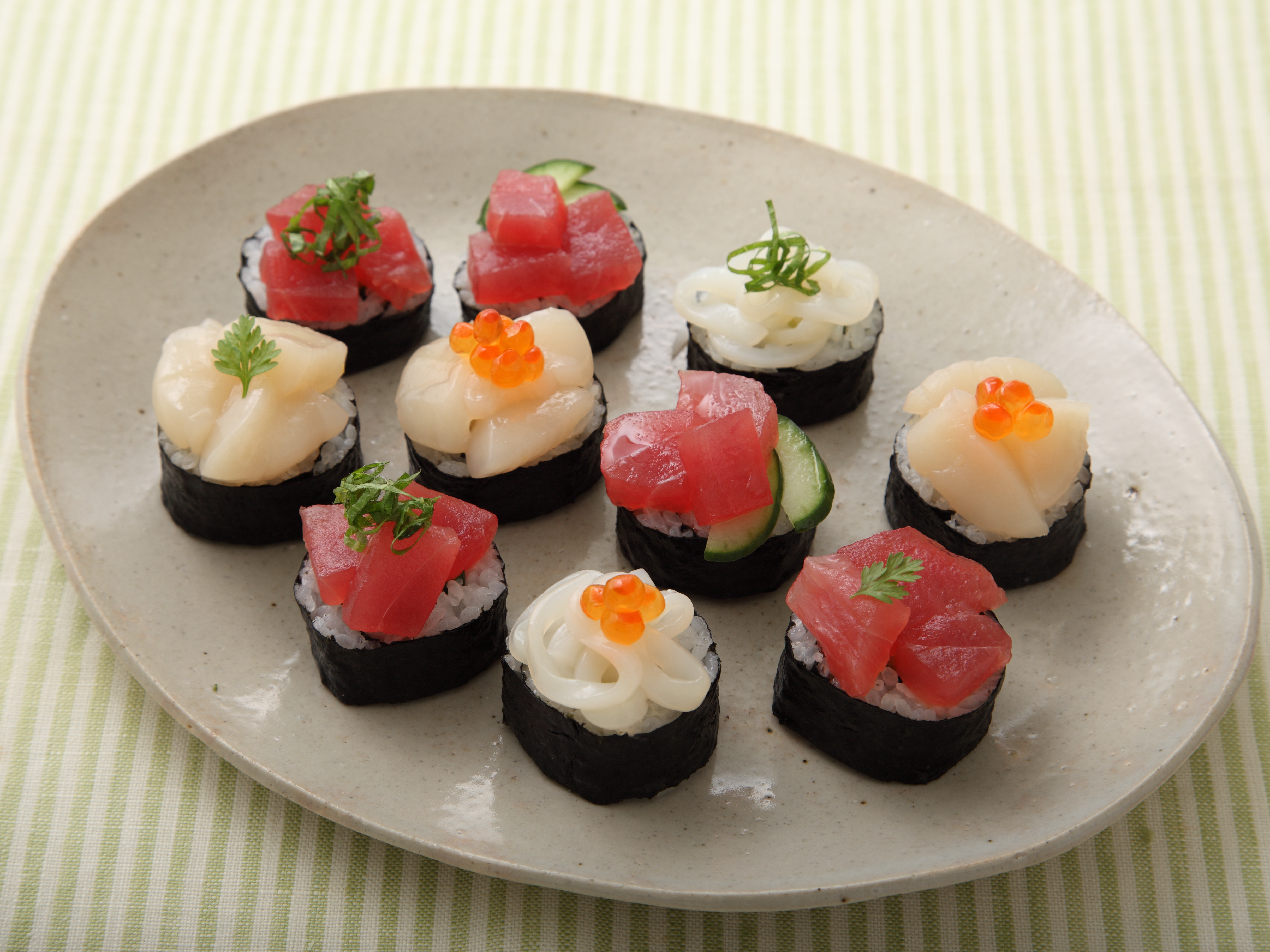 紅白のおつまみ寿司のレシピ・作り方